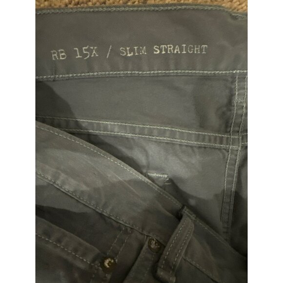 Rag & Bone Mens Slim Straight Distressed Slate Blue Twill Pants Size 38x34  RB15 - Picture 6 of 6